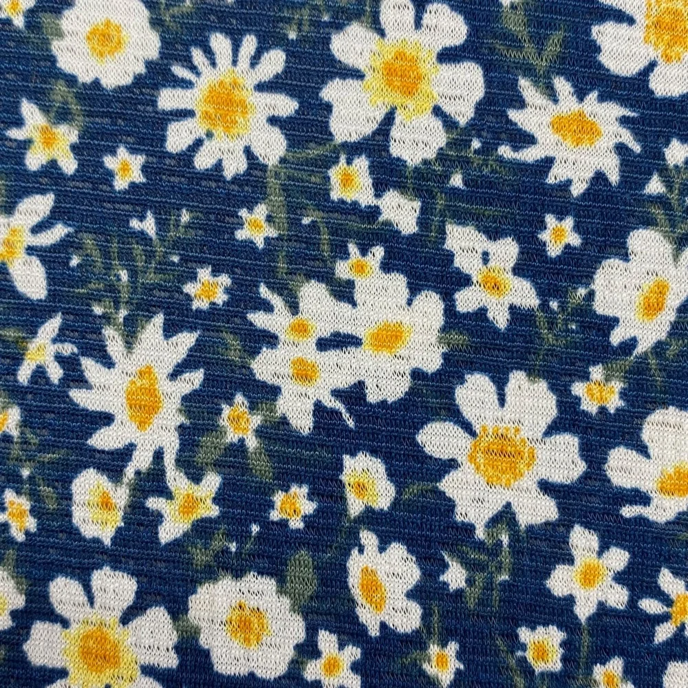 Indigo Rose Juniors Size Medium Button Front Blouse Blue Yellow Floral Print - Picture 8 of 10